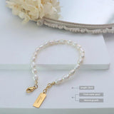 Cultured Freshwater Pearl Bracelet Stainless Steel for Women and Teen Girls