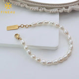 Cultured Freshwater Pearl Bracelet Stainless Steel for Women and Teen Girls