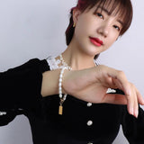 Cultured Freshwater Pearl Bracelet Stainless Steel for Women and Teen Girls