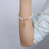 Cultured Freshwater Pearl Bracelet Stainless Steel for Women and Teen Girls