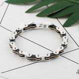 Stainless Steel Punk Biker Bracelet Bike Chain Jewelry for Men & Women