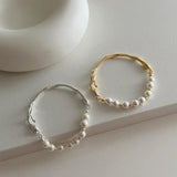 ROPUHOV Vintage Metal Pearl Bracelet