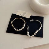 ROPUHOV Vintage Metal Pearl Bracelet
