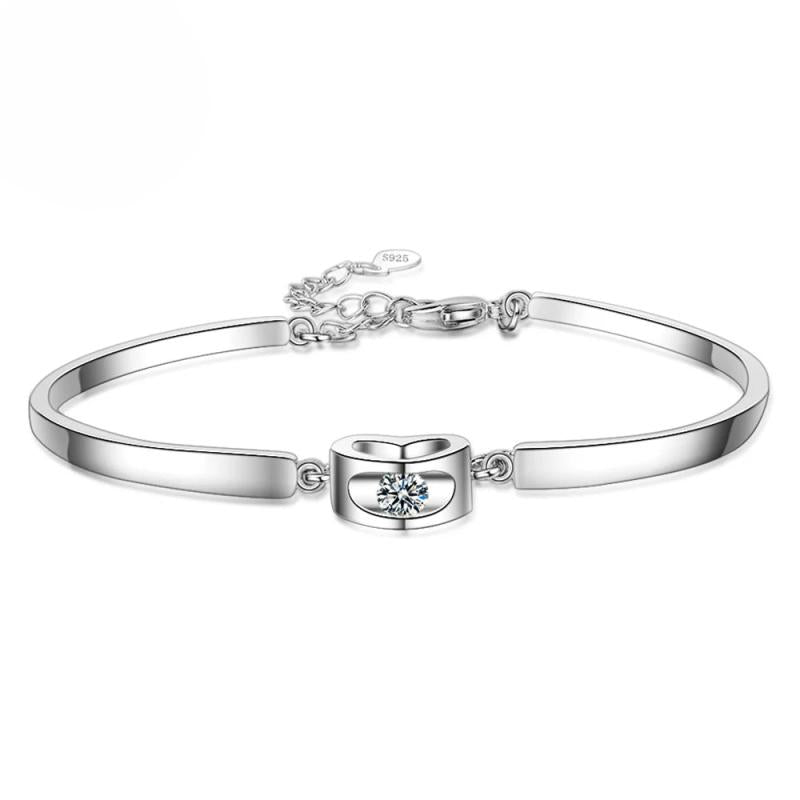 S925 Heart Zircon Bracelet For Women Jewelry FQL22181