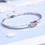 S925 Heart Zircon Bracelet For Women Jewelry FQL22181