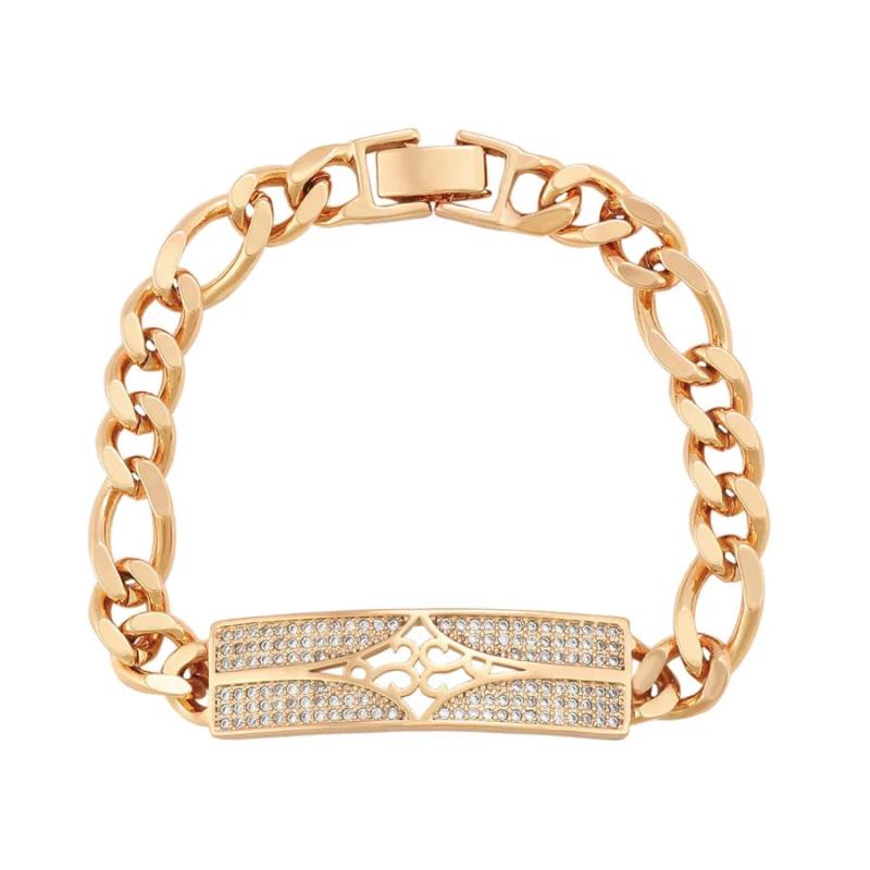 18 Plated Micro Inlay Zircon Bracelets for Women Men