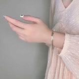 B402 Stainless Steel Bracelet Female Small Fresh Leaves Wheat Ear Bracelet Beads