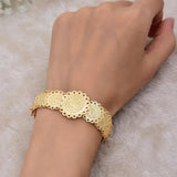 Arab Ethnic Copper Coin Bangles Bracelet For Bride Women Dubai Jewelry