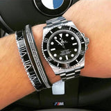Men Women Silicone Bangle CZ Bracelet Couple Jewelry