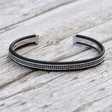 Men Women Silicone Bangle CZ Bracelet Couple Jewelry