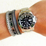 Men Women Silicone Bangle CZ Bracelet Couple Jewelry