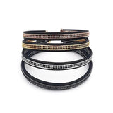 Men Women Silicone Bangle CZ Bracelet Couple Jewelry