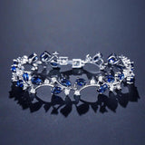 Romantic Leaf Zircon Bracelet Chain for Women Mothers Gift