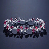 Romantic Leaf Zircon Bracelet Chain for Women Mothers Gift