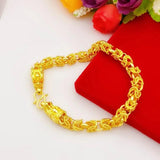 Men's Pure Dragon Head Bracelet 20CM