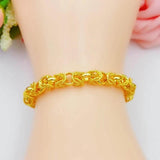 Men's Pure Dragon Head Bracelet 20CM