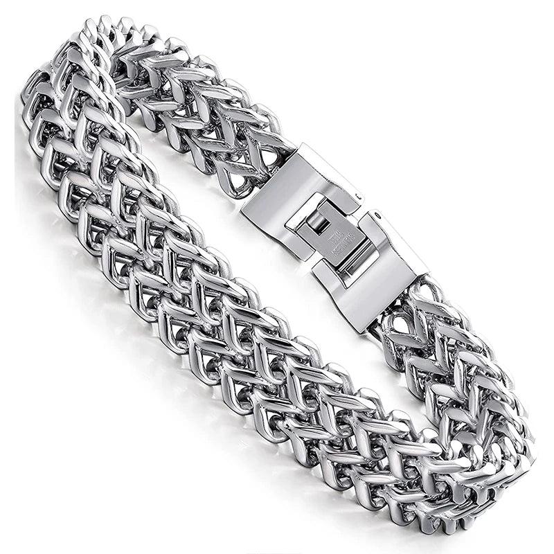 Stainless Steel Men's Link Chain Bracelet Male Accessories