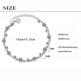 Silver Love Heart Bracelet with Zircon for Women