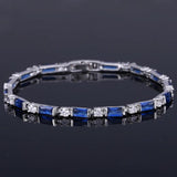 Square CZ Crystal Chain Bracelet for OL Ladies