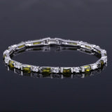 Square CZ Crystal Chain Bracelet for OL Ladies