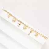 Women's Gold-plated Key & Flower Lucky Bracelet