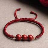 Cinnabar Red Rope Lucky Bracelet - Evil Spirits Protection - Hand Strap Jewelry