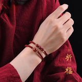 Cinnabar Red Rope Lucky Bracelet - Evil Spirits Protection - Hand Strap Jewelry