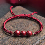 Cinnabar Red Rope Lucky Bracelet - Evil Spirits Protection - Hand Strap Jewelry