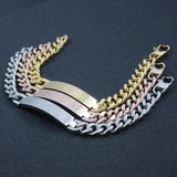 Men's Stainless Steel ID Chain Bracelet