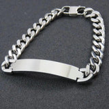 Men's Stainless Steel ID Chain Bracelet