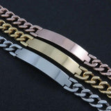 Men's Stainless Steel ID Chain Bracelet