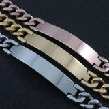 Men's Stainless Steel ID Chain Bracelet