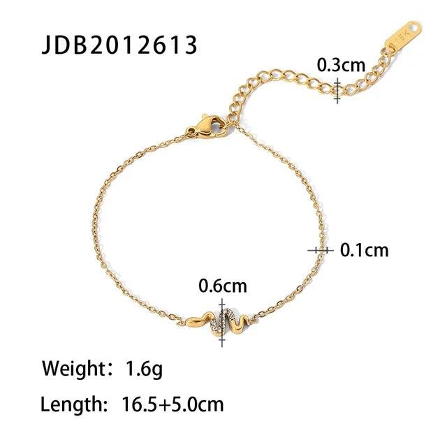 Youthway Snake CZ Bracelet for Women High 18K Plated Waterproof