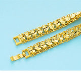 Peach Heart Gold-Plated Bracelet Watch Chain for Women