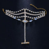 Stonefans Rhinestone Slave Bracelet Crystal Hand Jewelry Women