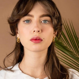 Uworld Heart Dangle Earrings 18K Plated Stainless Steel Women Jewelry