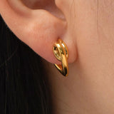 Uworld Heart Dangle Earrings 18K Plated Stainless Steel Women Jewelry