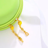 Yellow Oval Rhinestone Bracelets 24k Plated Jewelry