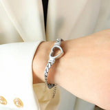 Titanium Steel Thick Woven Chain Bracelet for Women and Men