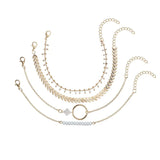 Boho Leaf Bracelet Set Beads Tassel Charm Party Wedding Jewelry