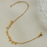 Dainty Mini Disc Station Bracelet for Women Gift