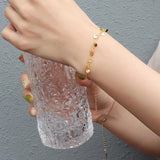 Dainty Mini Disc Station Bracelet for Women Gift