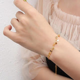 Dainty Mini Disc Station Bracelet for Women Gift