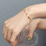Dainty Mini Disc Station Bracelet for Women Gift