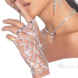 Crystal Rhinestone Women's Mesh Bracelet for Wedding