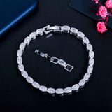 CZ Silver Tennis Bracelet for Women BR166