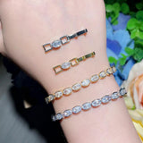 CZ Silver Tennis Bracelet for Women BR166