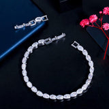 CZ Silver Tennis Bracelet for Women BR166