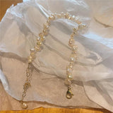 Vintage Freshwater Pearl Bracelet Chunky Link Chain Jewelry