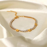 Youthway Stainless Steel Butterfly Bracelet Cubic Zirconia